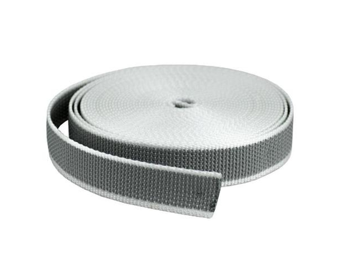 Cinta persiana 18mm. gris rollo 6 mt.