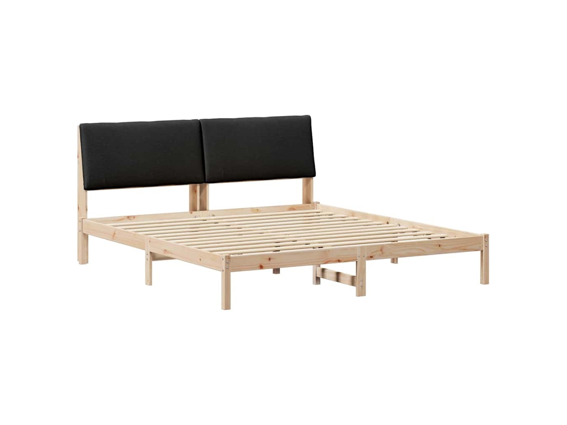 Maison Exclusive - Estructura De Cama Con Cabecera Marrón Y Negro 200 X 200 Cm