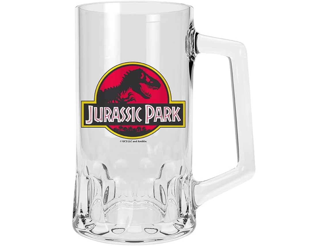 Caneca de Cristal Jurassic Park Logo 500 Ml