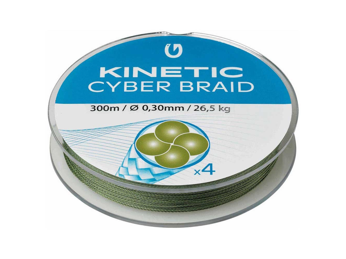Trançado Cyber 4 300 M Verde 0.400 Mmkinetic