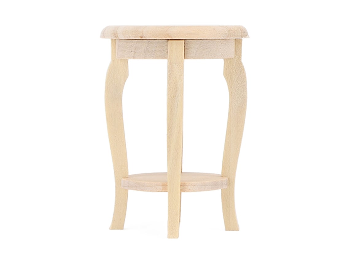 Banco Para Mini Bonsáis Para Casa De Muñecas Escala 1:12, Madera Sin Acabado Y Con Detalles.