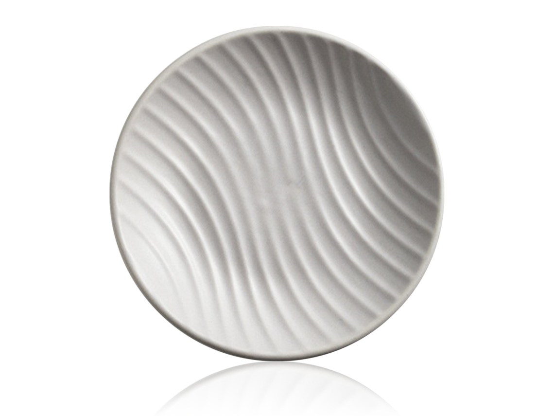 VVJIJILLY Saboneteira Redonda Elegante Design Minimalista Riscado, Em Cerâmica Moderna