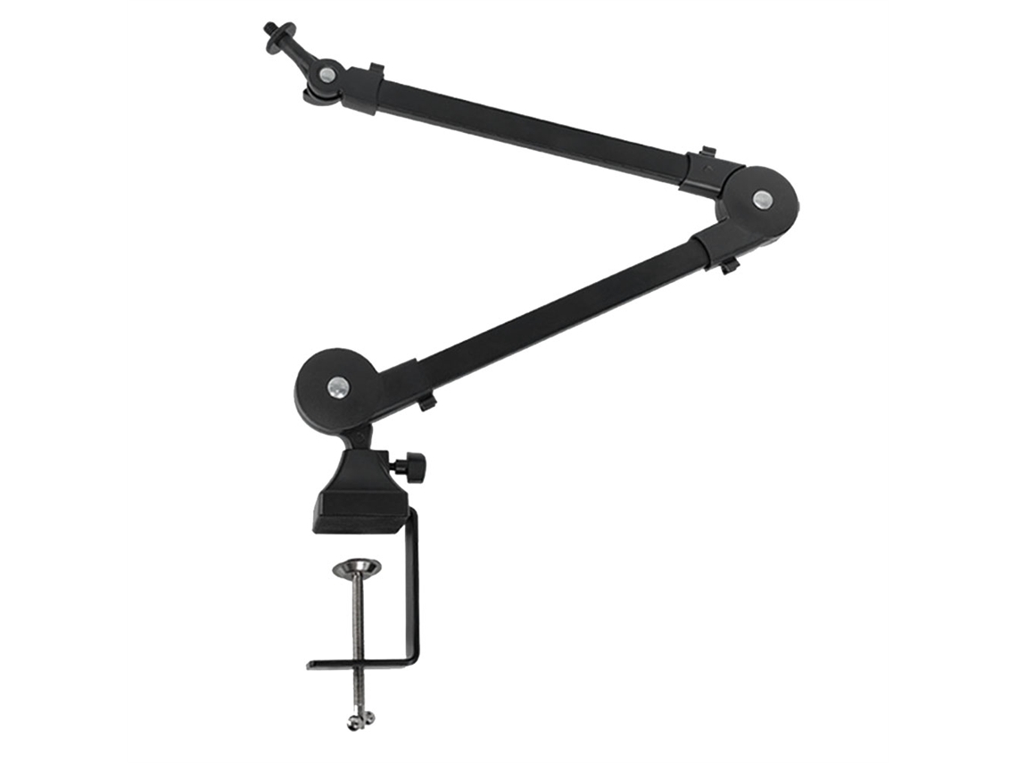 Soporte de micrófono robusto, ajustable y plegable, ideal para estudios de grabación y actuaciones en directo. MDUG