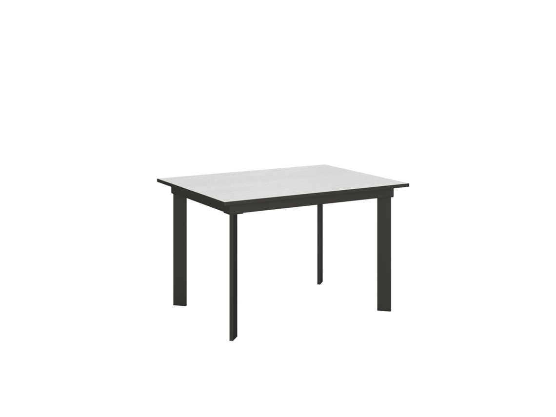 Mesa de Comedor ITAMOBY Cumar (90x120/180 - Paneles de Melamina - Fresno Blanco)