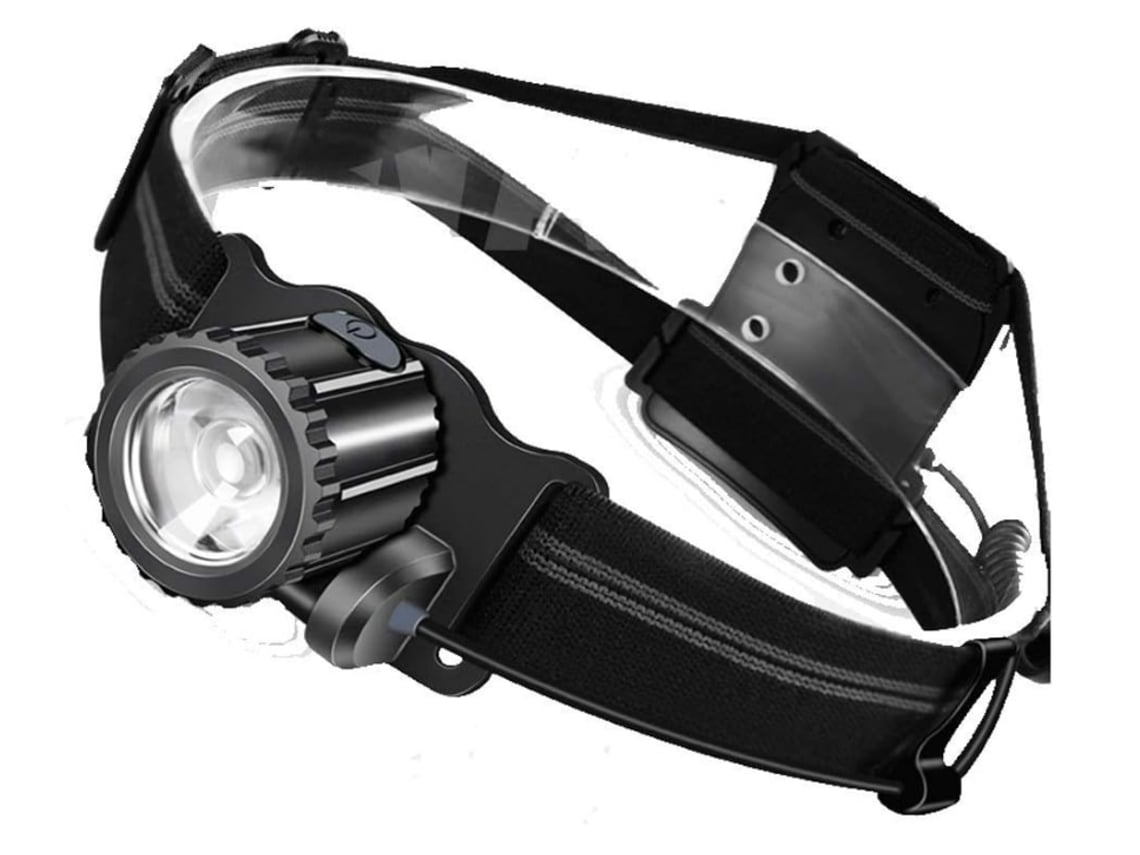 Faro delantero superbrillante, linterna frontal, faro Yizhood con zoom de 3 modos (negro)