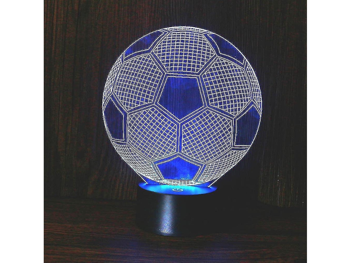 Luces de noche Iluminación ambiental Fútbol LED Luz de noche Dormitorio para niños Lámpara de mesa 3D SLD