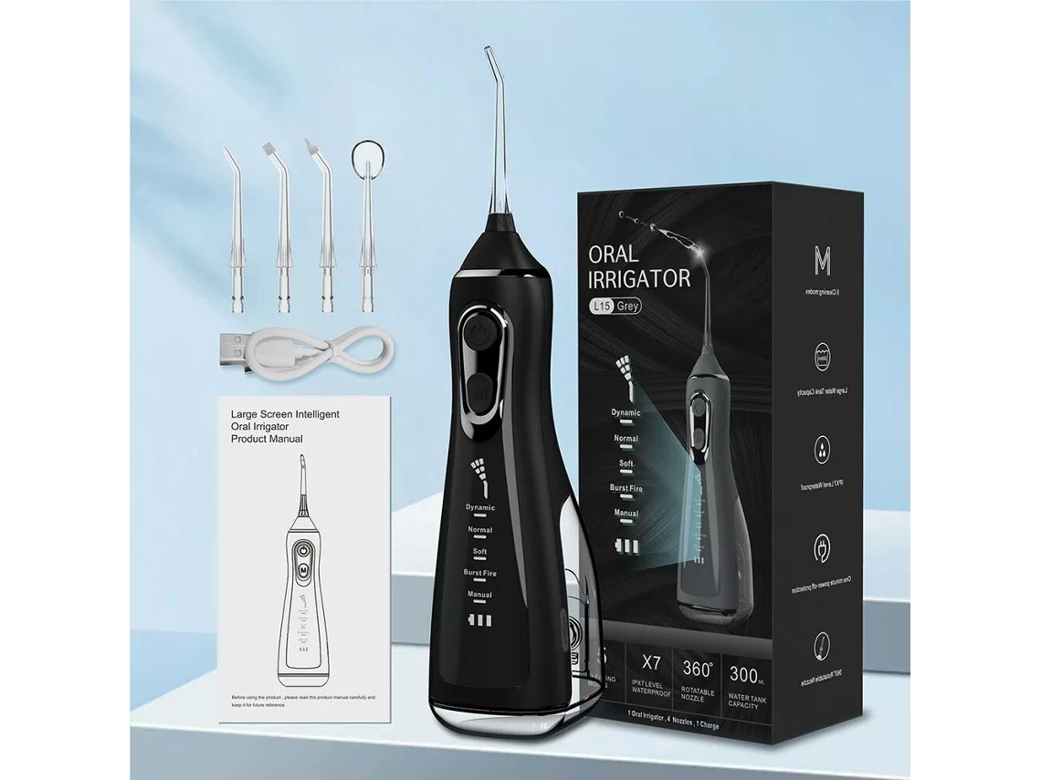 Irrigador Oral Agua Flosser Inalámbrico Para Dientes Modos SIURN