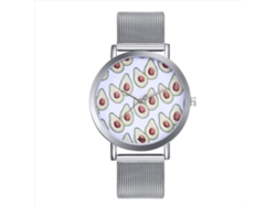 Reloj De Pulsera Para Mujer Con Brazalete De Malla De Acero, Esfera Redonda, Cuarzo, Color Plata.