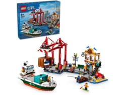 LEGO City: Porto Marítimo com Navio de Carga – Set de construção de brinquedo (1226 peças)