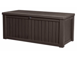 Caja de almacenamiento rectangular Rockwood Deck Box marrón Keter