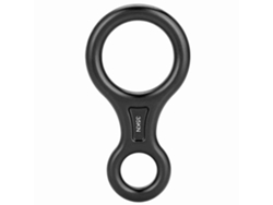 Anillo De Descenso Con Cuerda En Forma De Ocho De 35 Kn Para Escalada Y Rescate, Fabricado En Material Negro De Alta Resistencia.