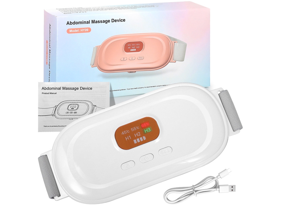 Cinturón Térmico Para Útero Con 3 Temperaturas Y Vibración, Regalo Para Mujer, 1 Unidad Para Alivio De Cólicos