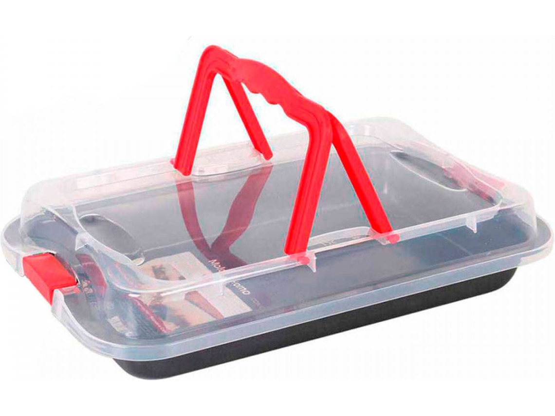 Molde De Horno Rectangular Antiadherente ACAN (Negro - Metal - 36 x 23 x 4,5 cm)