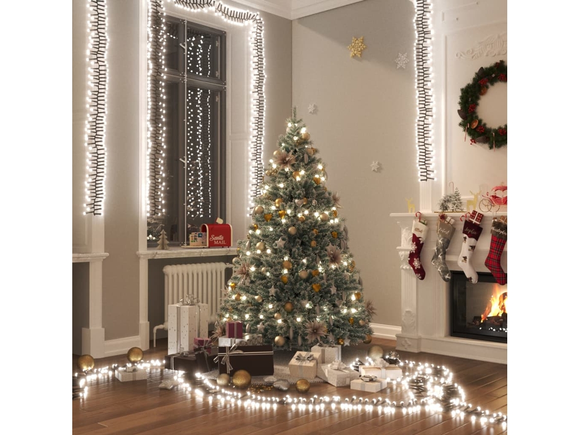 Lámpara Guirnalda de Luces Agrupadas 1000 Luces Led 11 M Pvc Blanco Frío