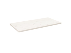 Tablero De Mesa Rectangular Madera De Pino Blanco 110x60x2,5 Cm