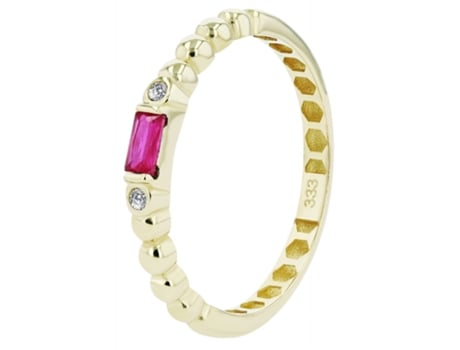 Joyería Oro 8K – Anillo en Oro con Circonias Ilian – Talla 52