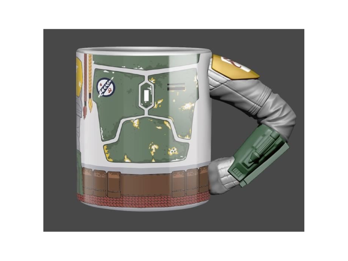 Taza de Star Wars Boba Fett con brazos 3D