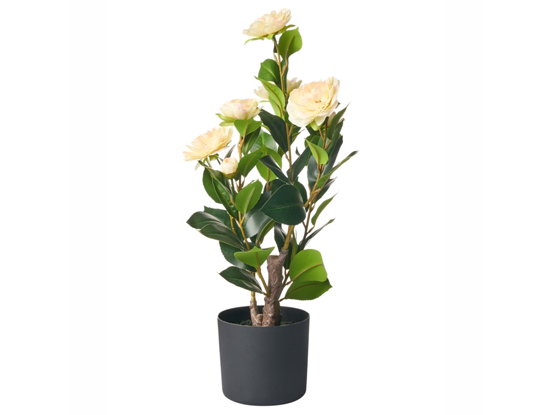 Camelia artificial Beliani, hecha de material sintético verde, 30x30x60 cm