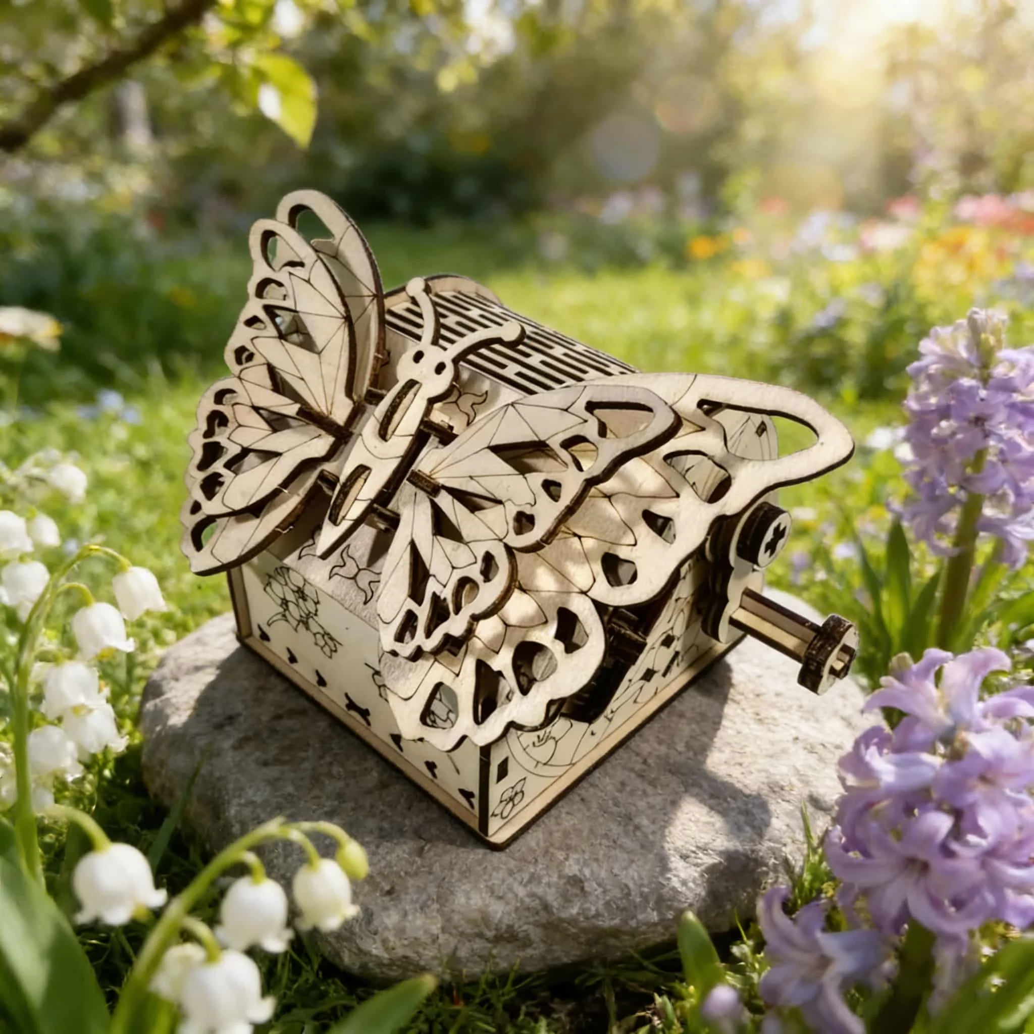Una Mariposa De Madera Para Armar Tú Mismo, Un Rompecabezas 3d Creativo.