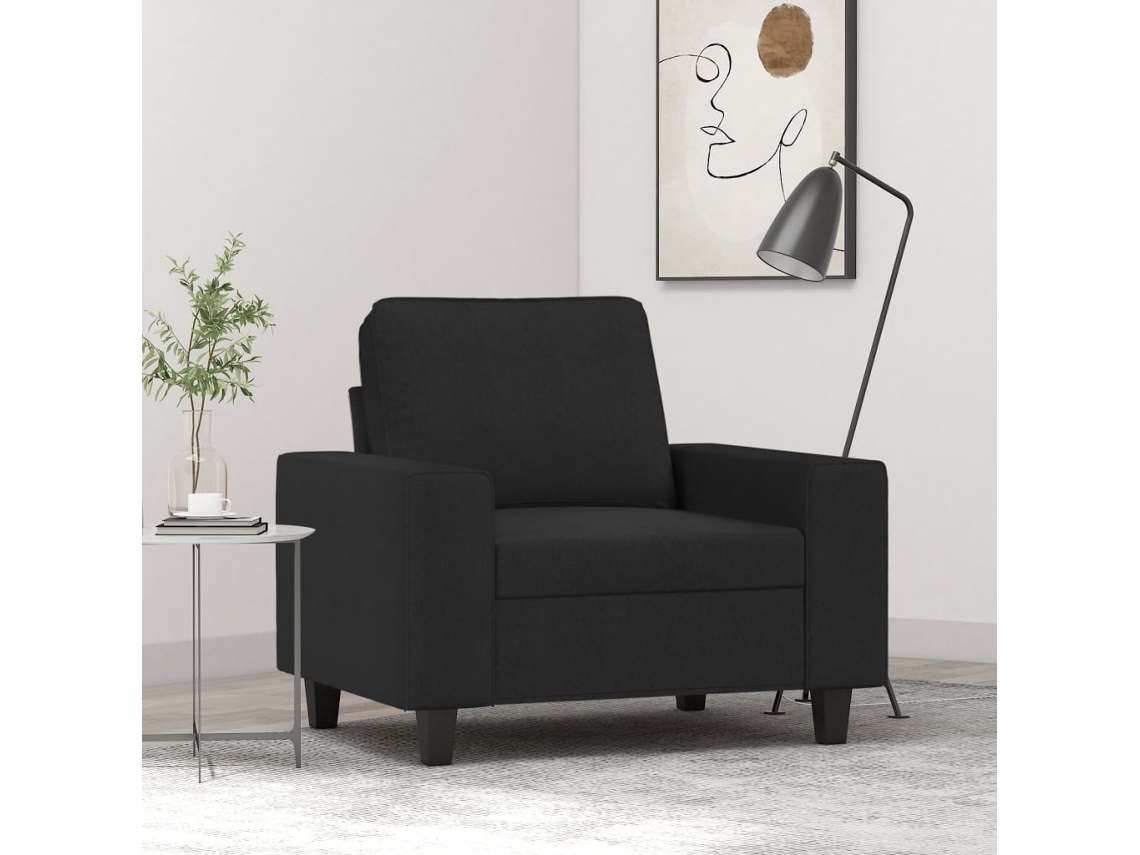 Sillón De Tela Negro 60 Cm