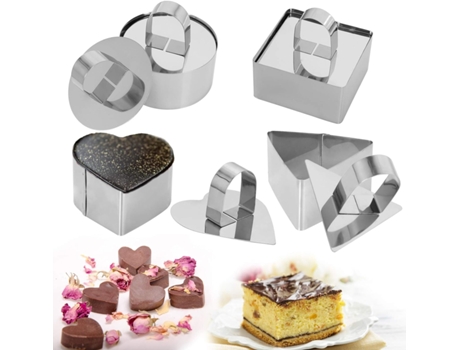 anillos de acero inoxidable para tartas, 3 x 3 pulgadas, postre, mousse y molde para hornear pasteles.