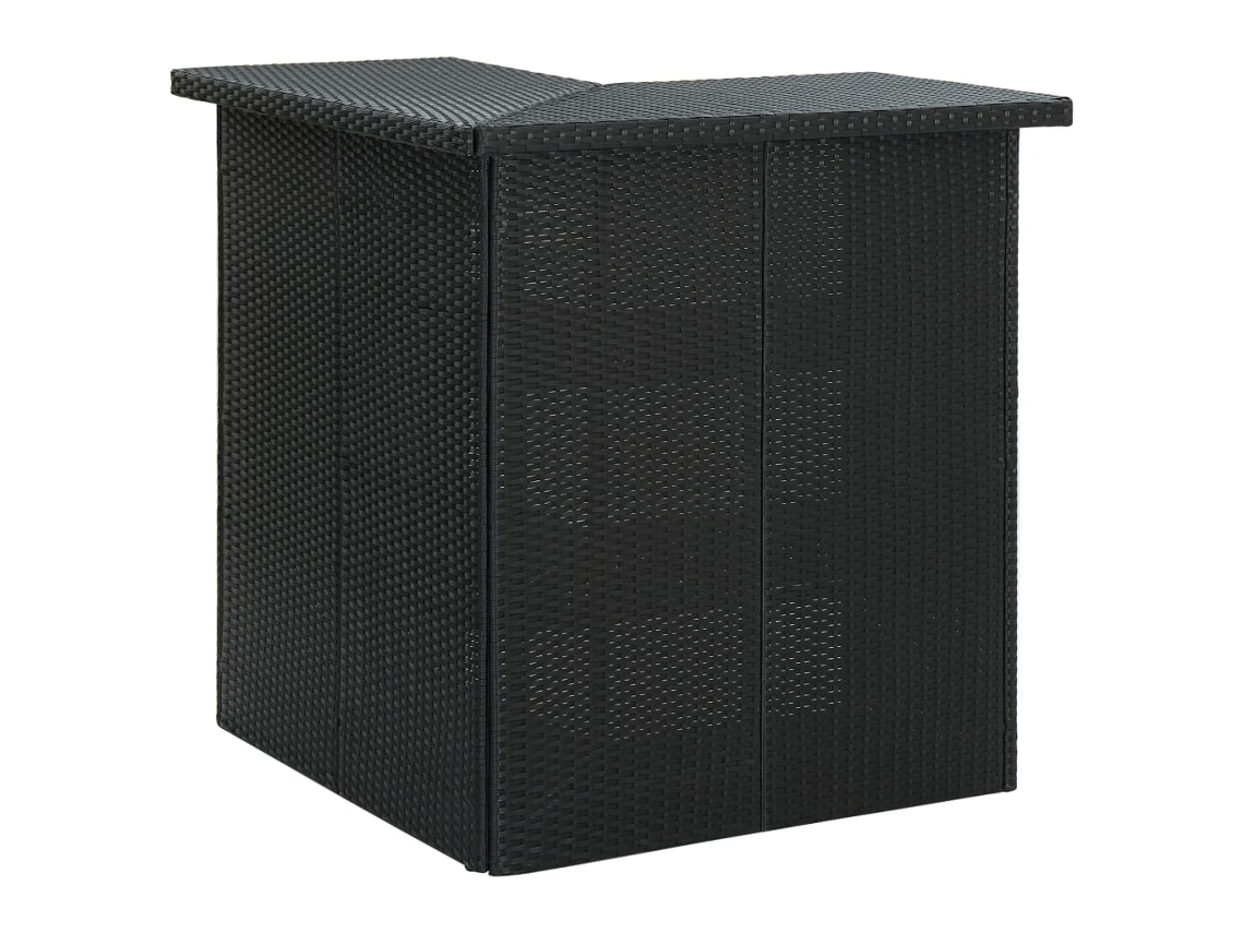 Mesa alta de cocina VIDAXL Negro Poli Ratán (100x50x105 cm)