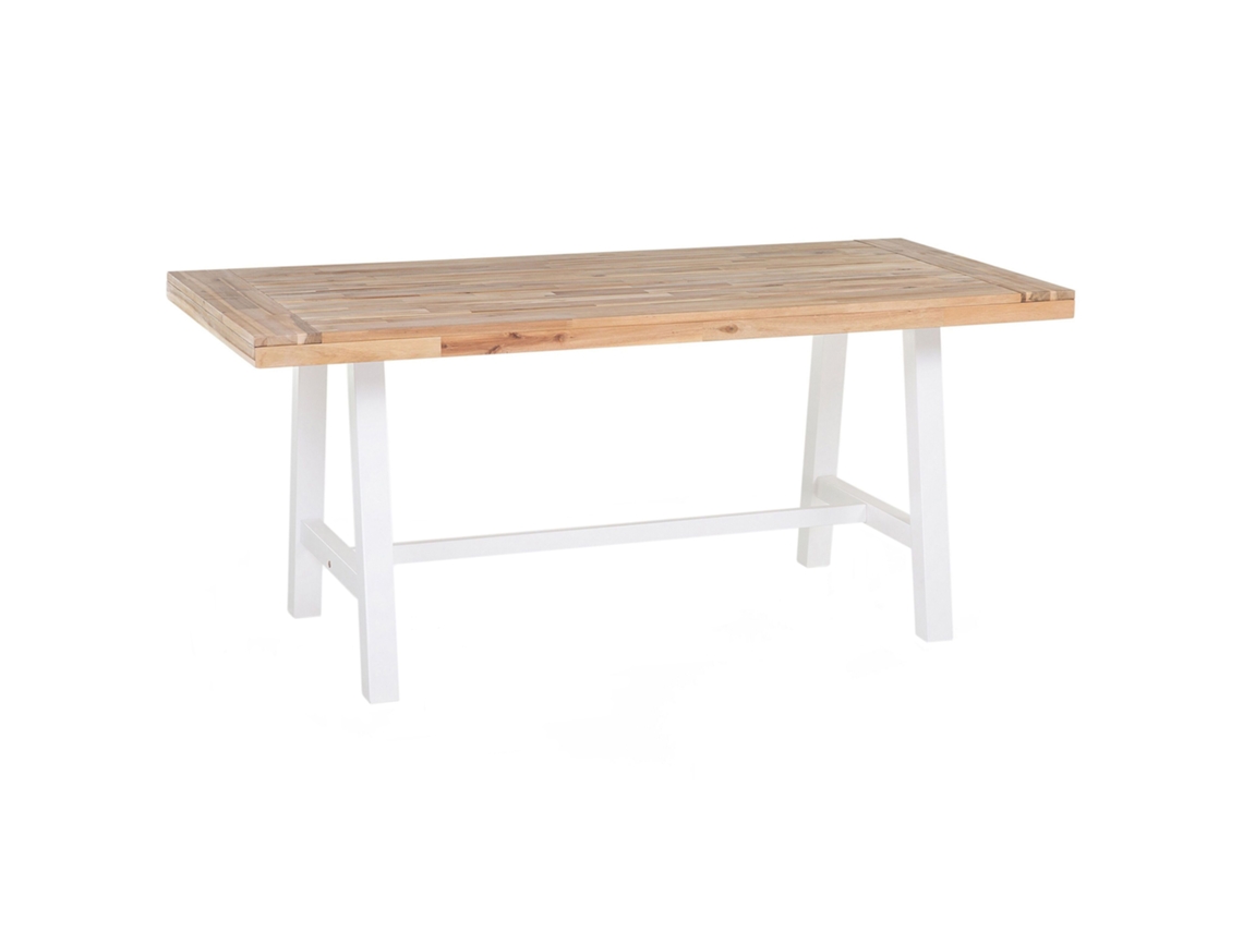 Mesa de comedor BELIANI Scania de Madera de acacia Madera clara 80x170x74