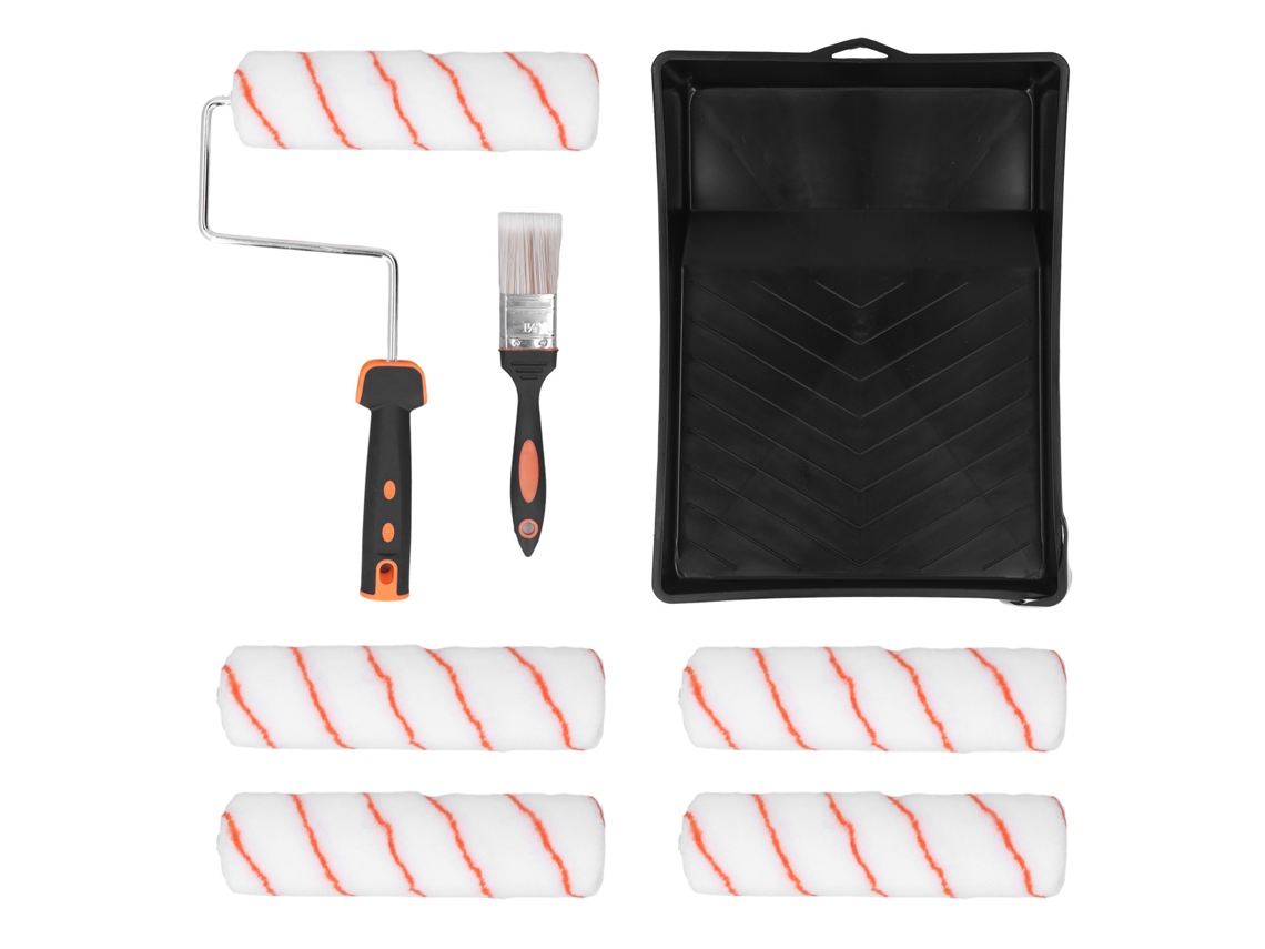 Kit De Rodillo De Pintura De 9 Pulgadas Con Brocha Y Bandeja - Herramientas Para Pintar Interiores Del Hogar