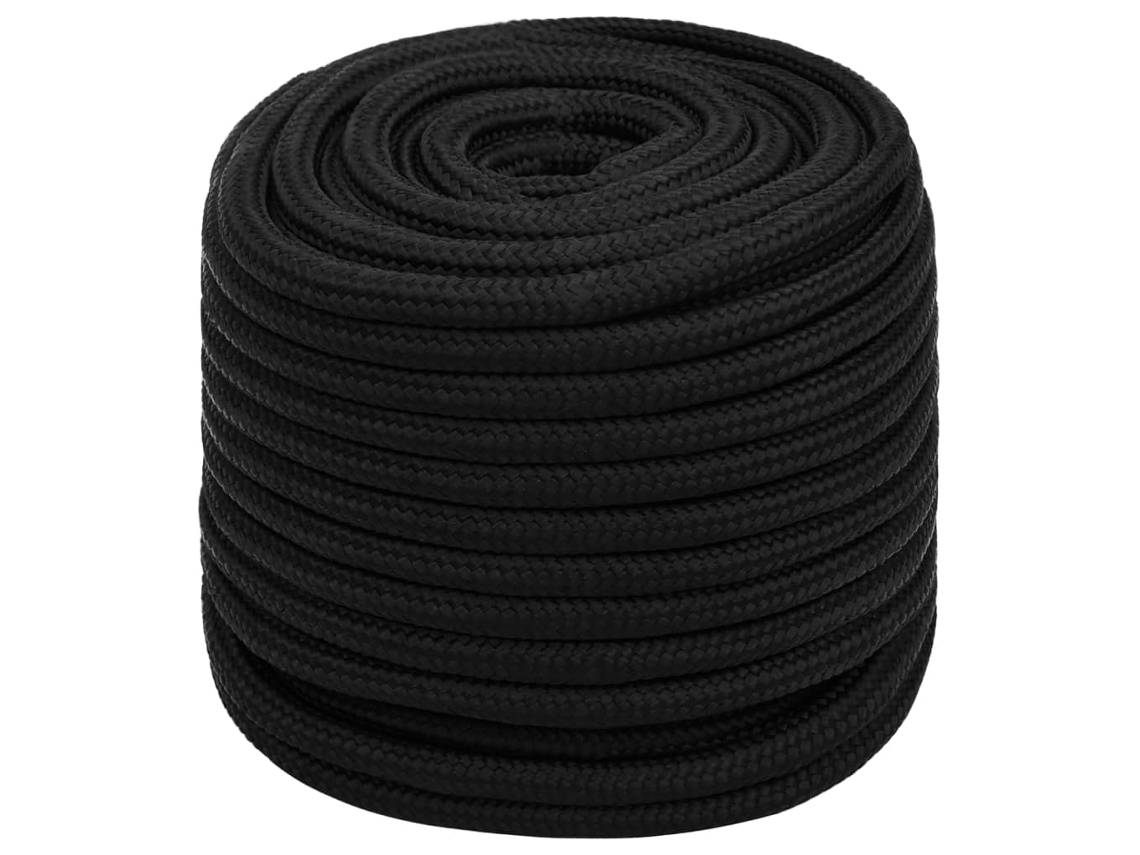 Cuerda de trabajo de poliéster negro de 16 mm y 25 m HARLANV1