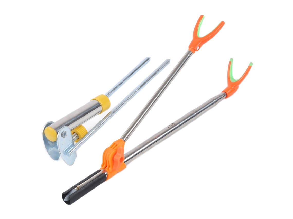 Suporte Para Vara De Pesca Em Aço Inoxidável Multifuncional Com Inserção 1,5 Metros Acessório De Pesca