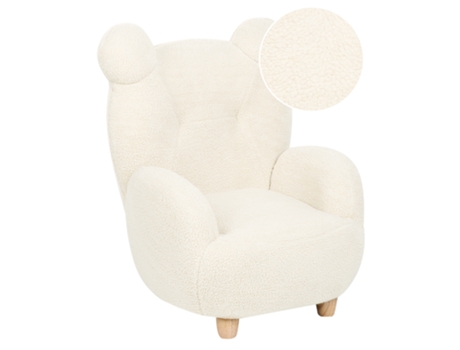 Silla para niños oso blanco oso crema Beliani Melbu