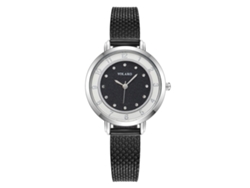 Reloj De Pulsera Yolako Para Mujer, Correa De Plástico, Cuarzo, Esfera Redonda, Pantalla Numérica Pequeña, Negro.