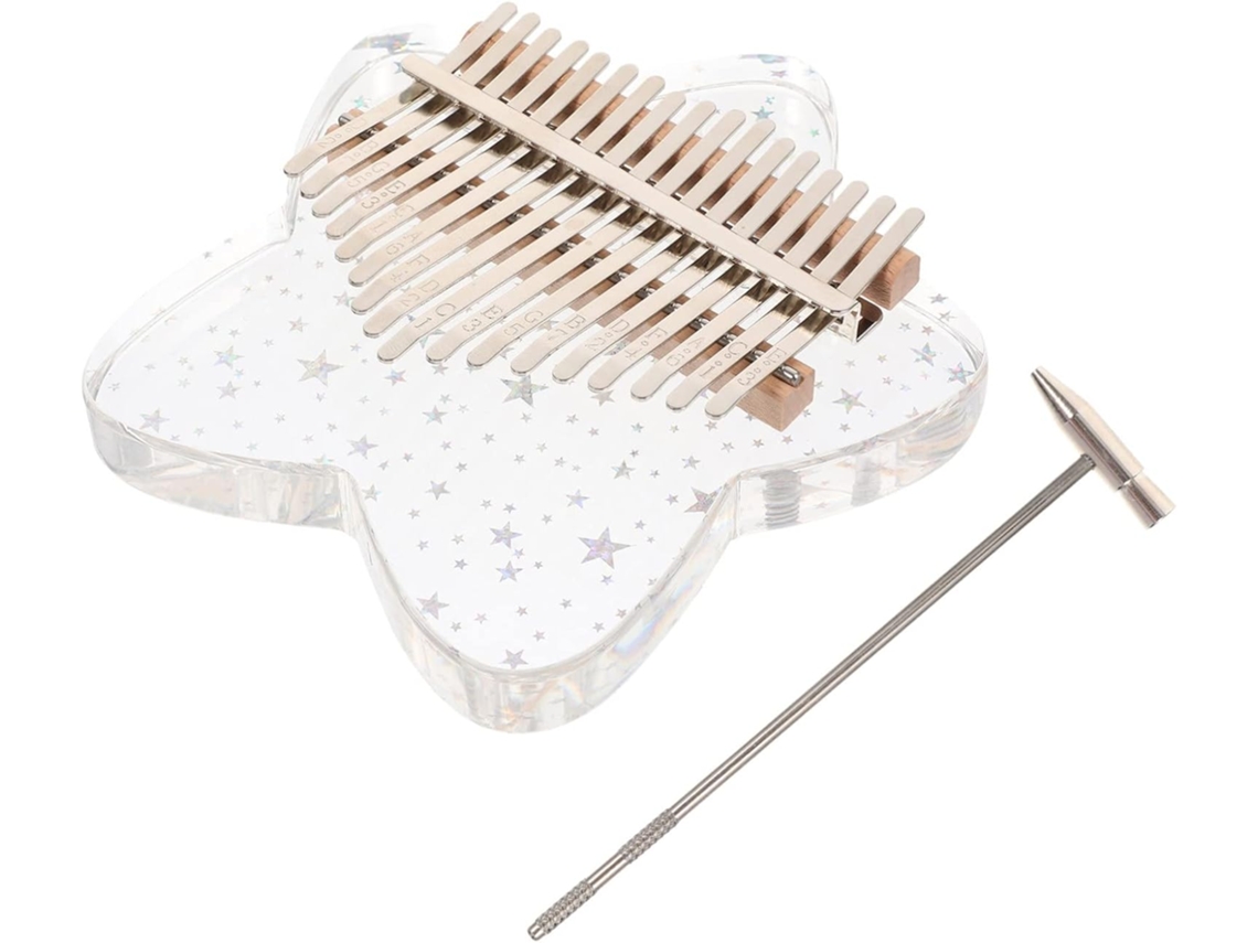 Kalimba Mini Keys, Piano De Pulgar Portátil De Acrílico Transparente Para Principiantes Con Melodía Y...