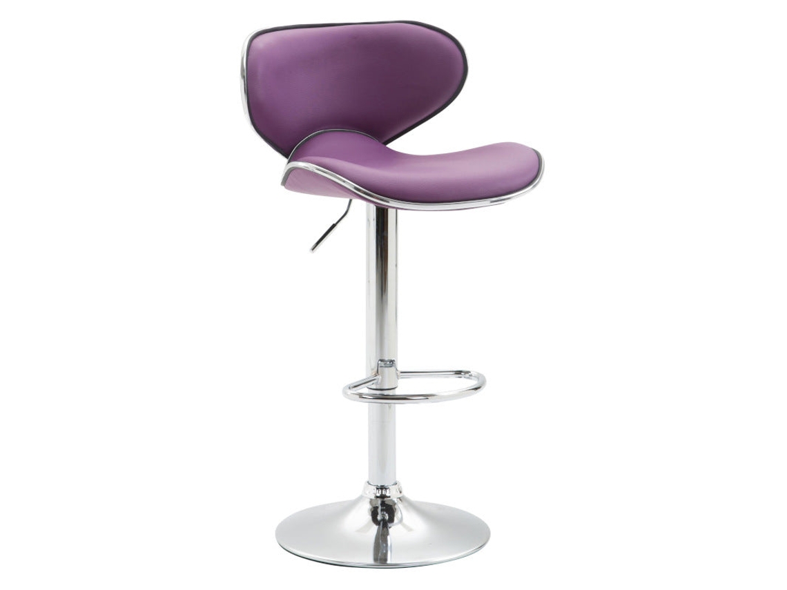 DUDECOR Banco Alto Las Vegas Cuero sintético morado