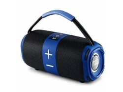 Coluna Bluetooth Portátil Com Som 360° E Iluminação Rgb 1500mah Kimiso Tg668 Azul