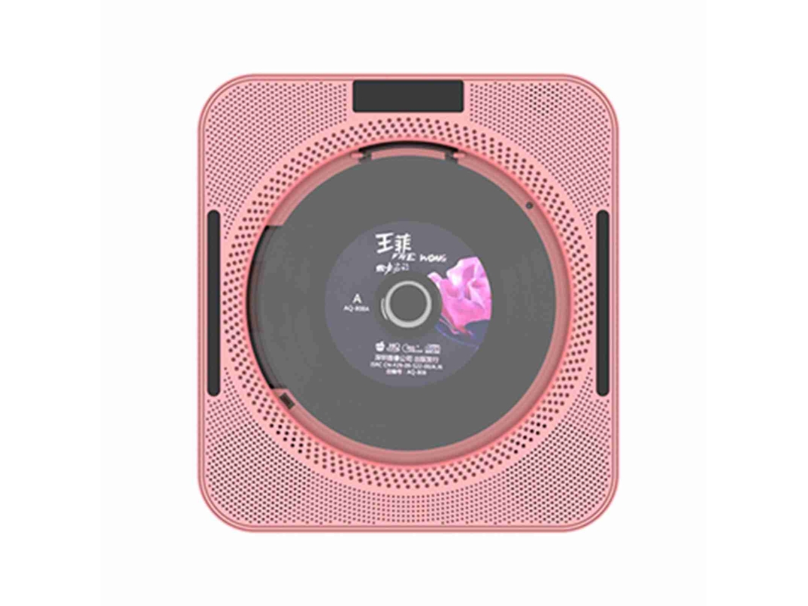 Reprodutor De Cd Portátil Yhs-08c Com Bluetooth, Rádio Fm, Suporte De Parede E Tela Led Hifi