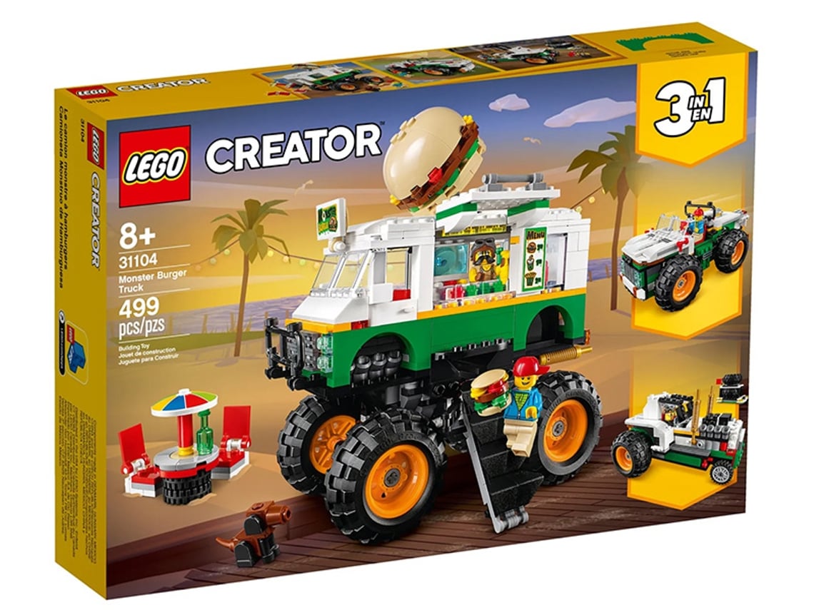 LEGO Creator 3 en 1: Camión de hamburguesas gigante - 31104 (Edad Mínima: 8  - 499 Piezas)