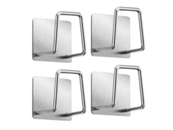2026-43193-porta Esponjas Linjou Acero Inoxidable 304 4 Unidades Accesorios De Fregadero Sin Taladrar