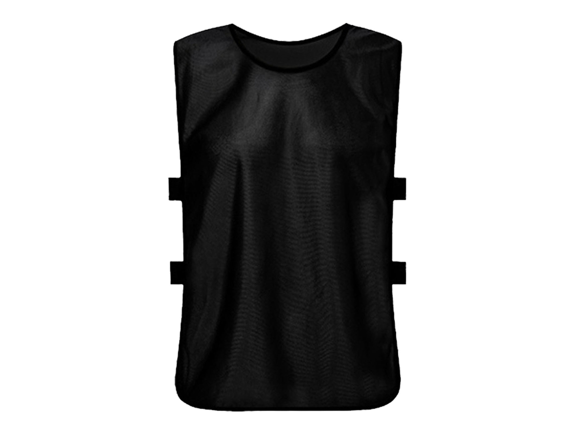 Chaleco De Entrenamiento Negro De Algodón Mercerizado Para Fútbol, Baloncesto Y Voleibol Para Niños.
