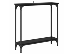 Maison Exclusive - Mesa Consola Roble Negro 75 X 22,5 X 75 Cm Madera De Ingeniería