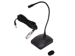 Micrófono De Cuello De Cisne Con Cable Ajustable Para Escritorio, Reuniones Y Grabaciones, Color Negro Con Cable Xlr A 6,35 Mm.
