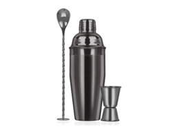 Juego De Coctelera Boston Profesional De Acero Inoxidable De 750 Ml Negro Gertiz