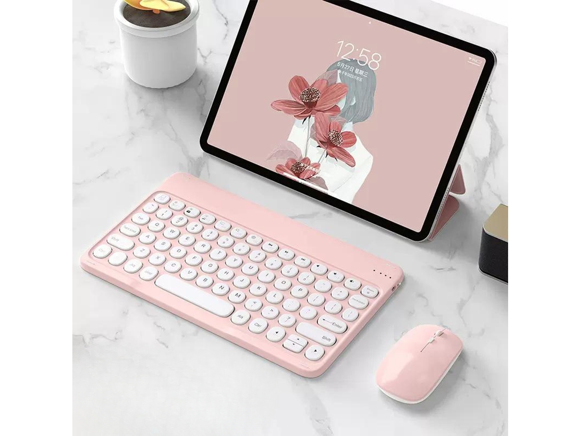 Combo de teclado y ratón inalámbricos Bluetooth Cuich de 10 pulgadas (rocío)