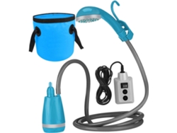 Ducha Portátil Recargable Para Camping Con Bomba Incorporada, Cabezal De Ducha Móvil Para Senderismo Y Uso De Emergencia, Funciona Con Pilas.