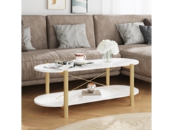 Mesa de Centro 110x48x40 Cm Derivados de Madera Blanco