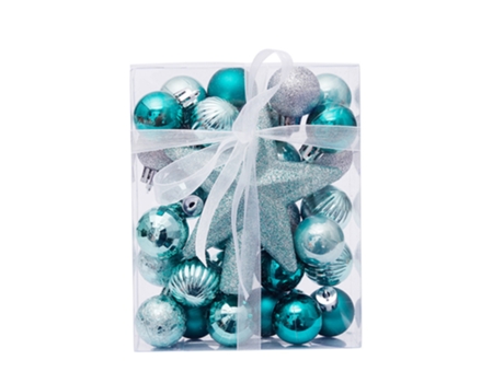 30 bolas de Navidad, decoración de bolas de árbol de Navidad inastillables para decoración de fiesta de Navidad, verde menta