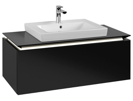 Villeroy &amp Boch Legato Vanity unit B680 1000x380x500mm centrada en el lavabo iluminación LED