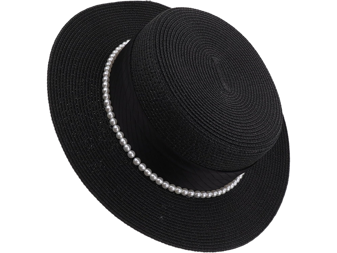 Sombrero De Paja Para Mujer, Estilo Fedora, De Ala Ancha Para Protección Solar.