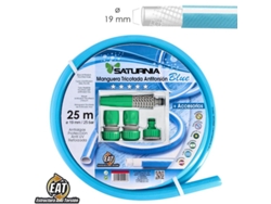 Manguera tricotada no torsion blue ø 19 mm. rollo 25 metros. con accesorios,  manguera anti torsion, manguera sin dobleces,