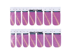14 Pegatinas De Uñas Con Purpurina, Diseño Totalmente Adhesivo, Tiras De Esmalte De Uñas Elegantes Para Manualidades, 12 Unidades.